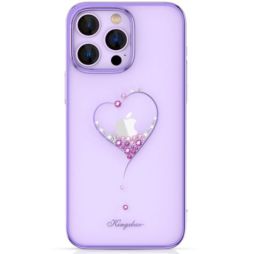 Kingxbar Wish Series case for iPhone 14 Pro decorated with crystals purple