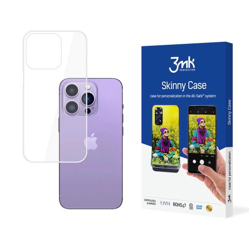 iPhone 14 Pro silicone case from the 3mk Skinny Case series - transparent