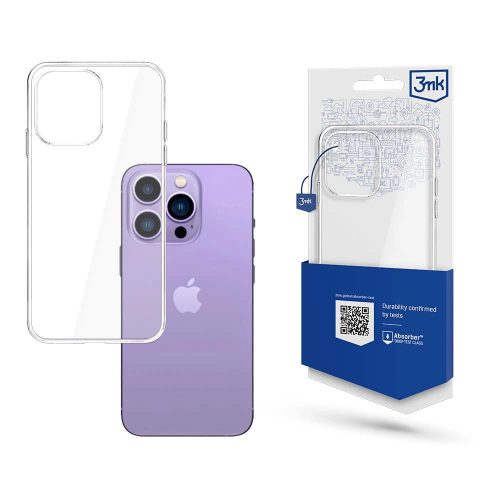 iPhone 14 Pro silicone case from the 3mk Clear Case series - transparent