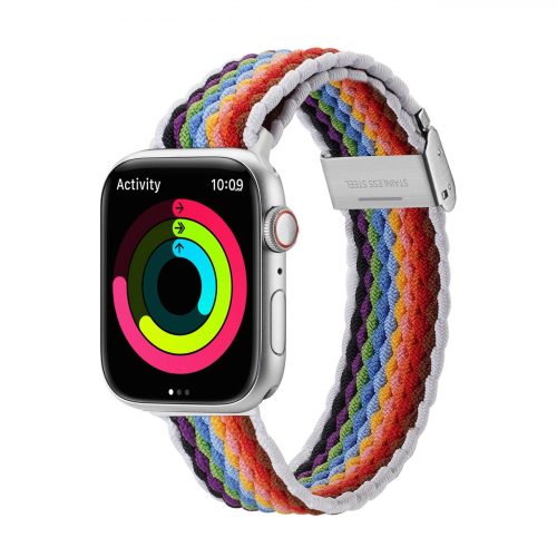 Dux Ducis Strap (Mixture II Version) strap Apple Watch Ultra, SE, 9, 8, 7, 6, 5, 4, 3, 2, 1 (49, 45, 44, 42 mm) braided strap bracelet pale stripes