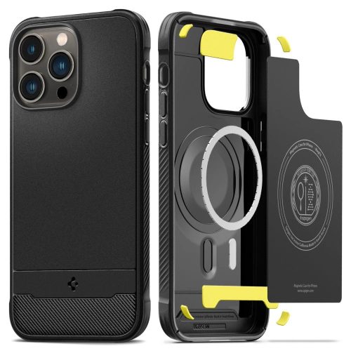 Spigen Rugged Armor Mag case with MagSafe for iPhone 14 Pro Max - matte black