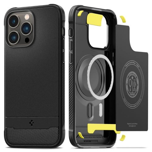 Spigen Rugged Armor Mag case with MagSafe for iPhone 14 Pro - matte black