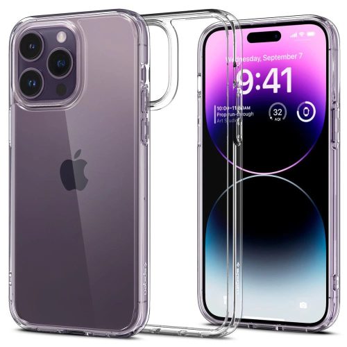 Solid case for iPhone 14 Pro Spigen Ultra Hybrid - transparent