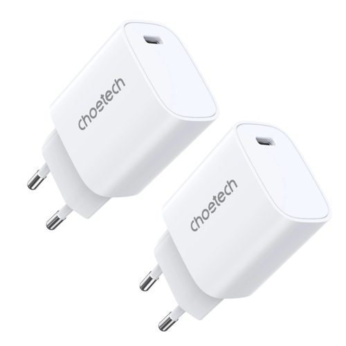 Choetech charger set Q5004 20W PD iPhone 12/13 white (2pcs)