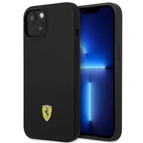 Ferrari FEHCP14SSIBBK iPhone 14 6.1" black/black hardcase Silicone Metal Logo