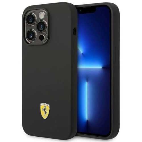 Ferrari FEHCP14XSIBBK iPhone 14 Pro Max 6.7" black/black hardcase Silicone Metal Logo