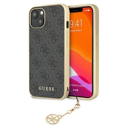 Guess GUHCP13MGF4GGR iPhone 13 6.1 "gray / gray hardcase 4G Charms Collection