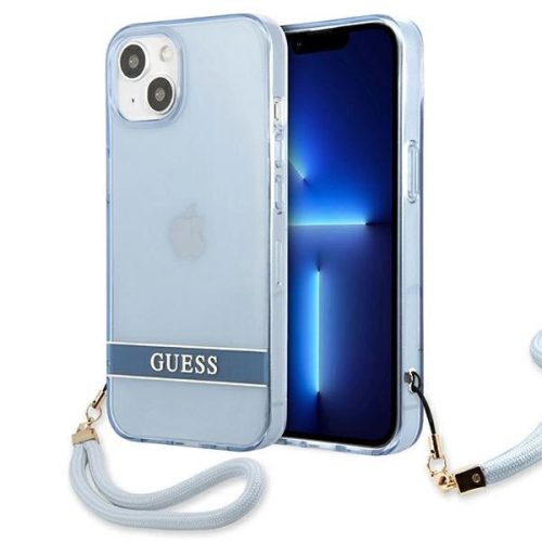 Guess GUHCP13SHTSGSB iPhone 13 mini 5,4 "blue / blue hardcase Translucent Stap