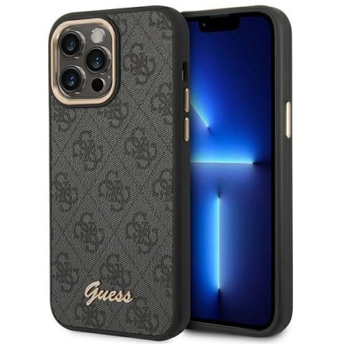 Guess GUHCP14LHG4SHK iPhone 14 Pro 6.1 "black / black hard case 4G Vintage Gold Logo