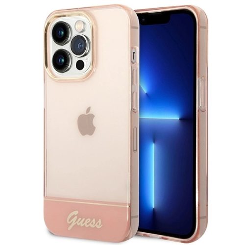 Guess GUHCP14LHGCOP iPhone 14 Pro 6.1 "pink / pink hardcase Translucent