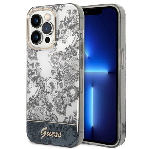 Guess GUHCP14LHGPLHG iPhone 14 Pro 6.1" grey/grey hardcase Porcelain Collection