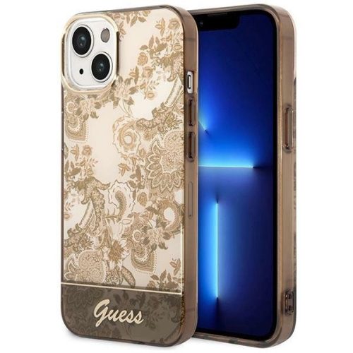 Guess GUHCP14MHGPLHC iPhone 14 Plus 6.7" ocher hardcase Porcelain Collection