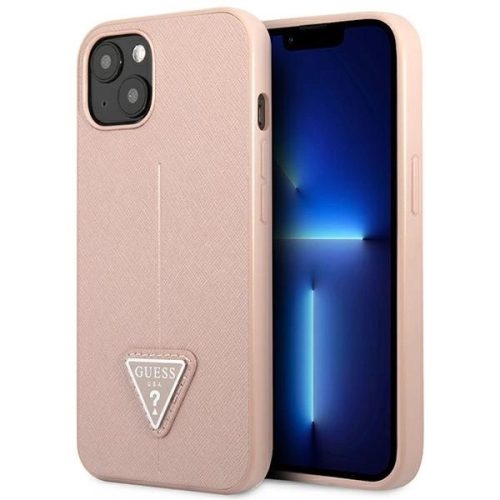 Guess GUHCP14MPSATLP iPhone 14 Plus 6,7 "pink / pink hardcase SaffianoTriangle Logo