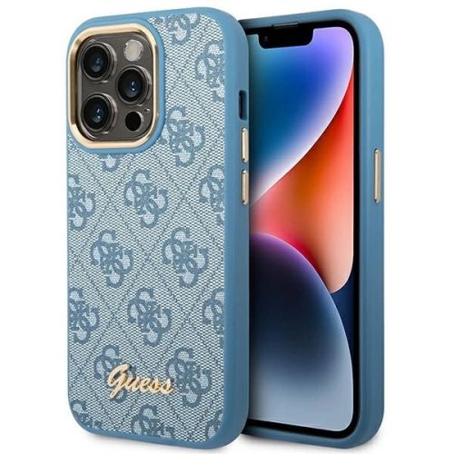 Guess GUHCP14XHG4SHB iPhone 14 Pro Max 6.7 "blue / blue hard case 4G Vintage Gold Logo