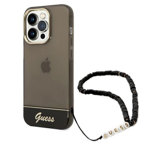 Guess GUHCP14XHGCOHK iPhone 14 Pro Max 6,7 "black / black hardcase Translucent Pearl Strap