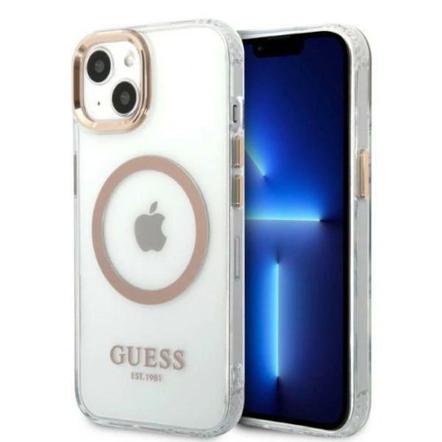 Guess GUHMP13MHTRMD iPhone 13 6.1 "gold / gold hard case Metal Outline Magsafe