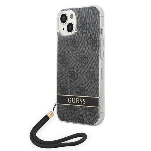 Guess GUOHCP14MH4STK iPhone 14 Plus 6.7 "black / black hardcase 4G Print Strap