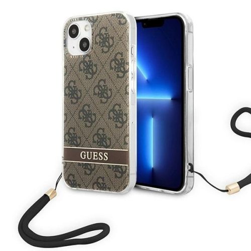 Guess GUOHCP14MH4STW iPhone 14 Plus 6.7 "brown / brown hardcase 4G Print Strap