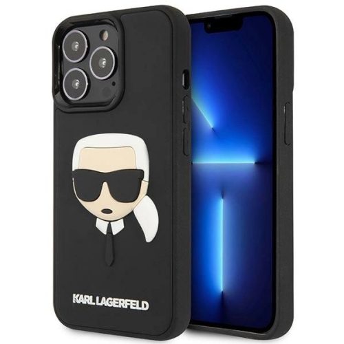 Karl Lagerfeld KLHCP14LKH3DBK iPhone 14 Pro 6.1 "black / black hardcase 3D Rubber Karl's Head