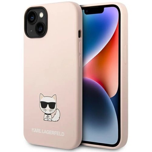 Karl Lagerfeld KLHCP14SSLCTPI iPhone 14 6.1 "hardcase light pink / light pink Silicone Choupette Body