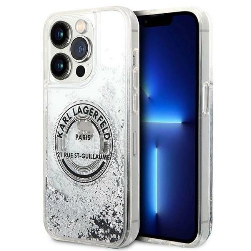 Karl Lagerfeld KLHCP14XLCRSGRS iPhone 14 Pro Max 6.7 "silver / silver hardcase Liquid Glitter RSG