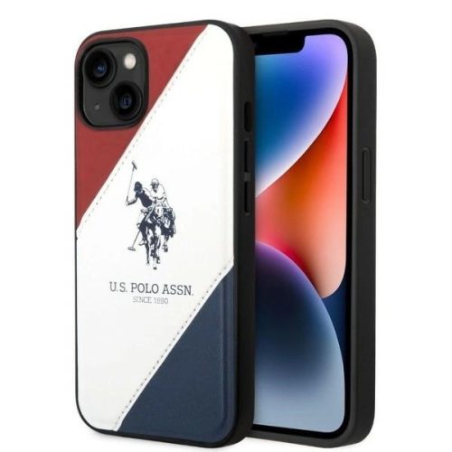 US Polo USHCP14SPSO3 iPhone 14 6.1" white/white Tricolor Embossed