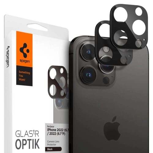 Spigen Optik. TR Camera Protector Camera tempered glass (2 pcs) iPhone 14 Pro / 14 Pro Max black