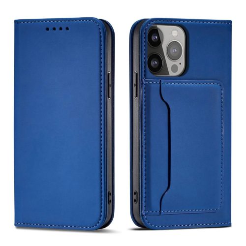 Magnet Card Case for Samsung Galaxy S23 flip cover wallet stand blue