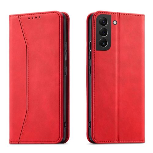 Magnet Fancy Case for Samsung Galaxy S23 flip cover wallet stand red