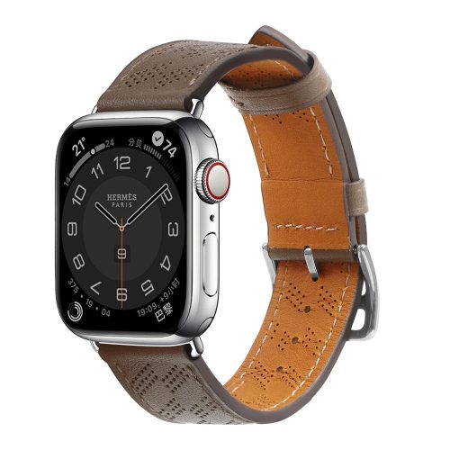 Strap Leather leather strap Apple Watch SE, 9, 8, 7, 6, 5, 4, 3, 2, 1 (41, 40, 38 mm) band bracelet dark brown