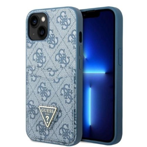 Guess GUHCP13SP4TPB iPhone 13 mini 5.4" blue/blue hardcase 4G Triangle Logo Cardslot