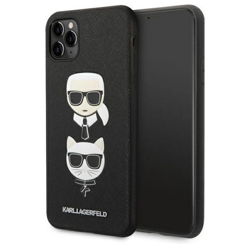 Karl Lagerfeld Saffiano Karl&Choupette Head case for iPhone 11 Pro Max - black