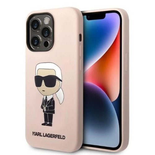 Karl Lagerfeld Silicone Ikonik case for iPhone 14 Pro Max - pink