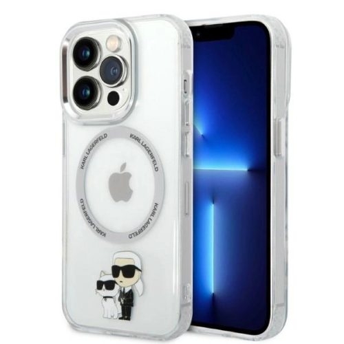 Karl Lagerfeld Iconic Karl&Choupette MagSafe case for iPhone 14 Pro - transparent