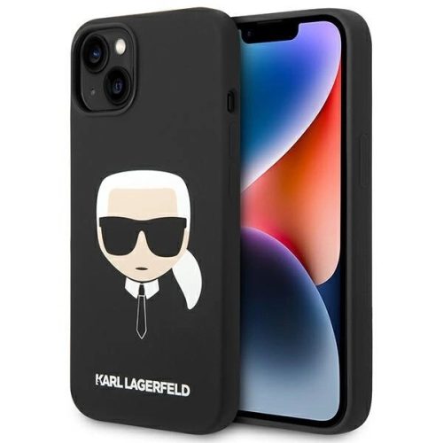 Karl Lagerfeld Silicone Karl's Head MagSafe case for iPhone 14 Plus - black