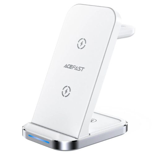 Acefast E15 3in1 wireless charging station for iPhone, AirPods, Apple Watch - white