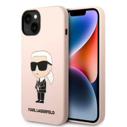 Karl Lagerfeld KLHMP14SSNIKBCP iPhone 14 6.1" hardcase pink/pink Silicone Ikonik Magsafe