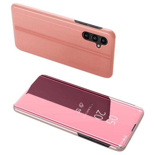 Clear View Case for Samsung Galaxy A54 5G flip cover pink