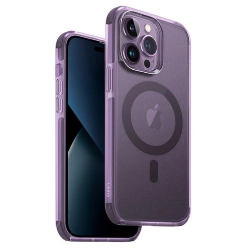 Uniq Combat iPhone 14 Pro 6.1" case Magclick Charging purple/fig purple