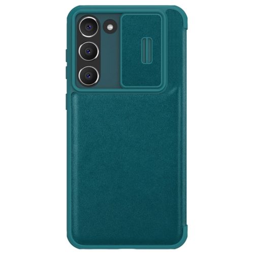 Nillkin Qin Leather Pro Case for Samsung Galaxy S23+ cover with flap camera cover green