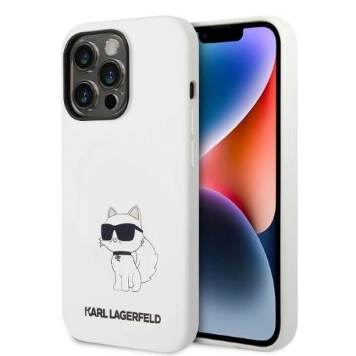 Karl Lagerfeld KLHMP14XSNCHBCH iPhone 14 Pro Max 6.7" hardcase white/white Silicone Choupette MagSafe