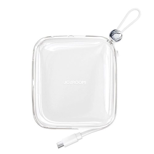 Joyroom powerbank 10000mAh Jelly Series 22.5W with built-in USB C cable white (JR-L002)