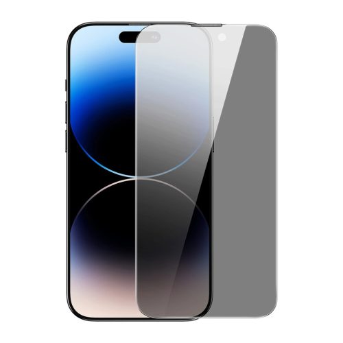 Baseus Privacy Tempered Glass For iPhone 14 Pro Max Full Screen 0.3mm Privacy Filter Anti Spy + Mounting Frame