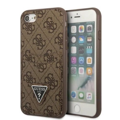 Guess GUHCI8P4TPW iPhone 7/8 SE 2020 / SE 2022 hardcase brown/brown hardcase 4G Triangle Logo Cardslot