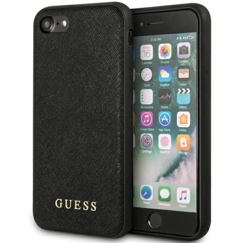 Guess GUHCI8PSASBBK iPhone 7/8 / SE 2020 / SE 2022 black/black Saffiano Strap