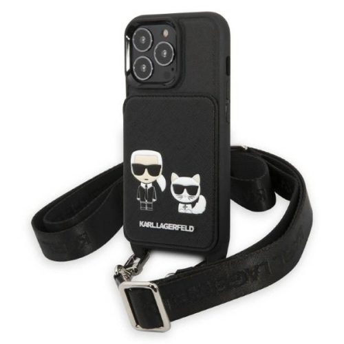 Karl Lagerfeld KLHCP13LSAKCHSK iPhone 13 Pro / 13 6.1" Hardcase Saffiano Karl & Choupette Embossed