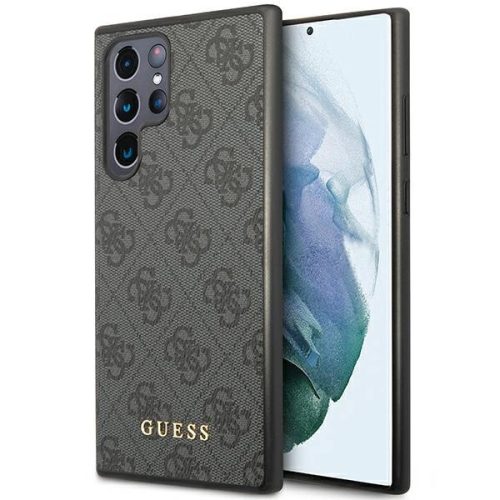 Guess GUHCS23LG4GFGR S23 Ultra S918 grey/grey hardcase 4G Metal Gold Logo