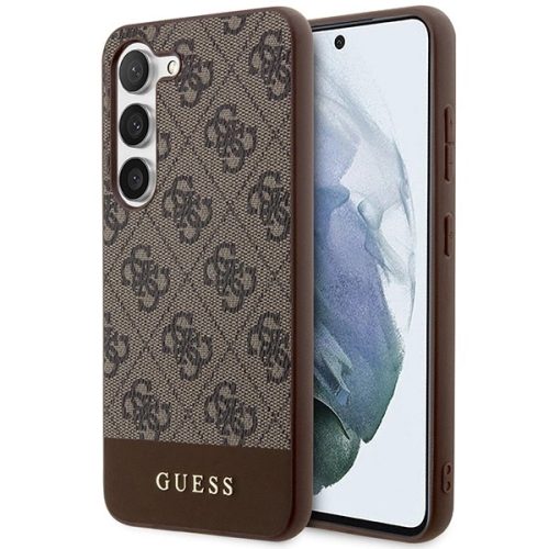 Guess GUHCS23SG4GLBR S23 S911 brown/brown hardcase 4G Stripe Collection