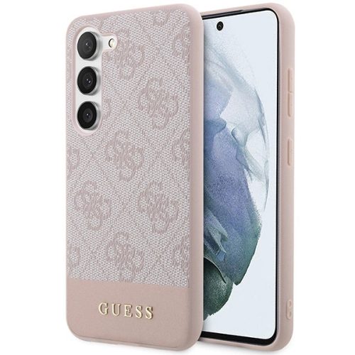 Guess GUHCS23SG4GLPI S23 S911 pink/pink hard case 4G Stripe Collection