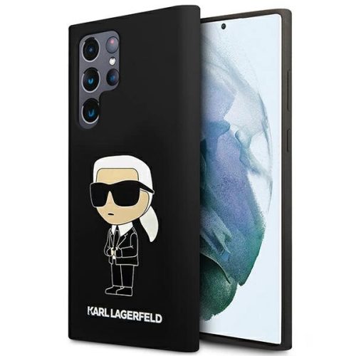 Karl Lagerfeld KLHCS23LSNIKBCK S23 Ultra S918 hardcase black/black Silicone Ikonik